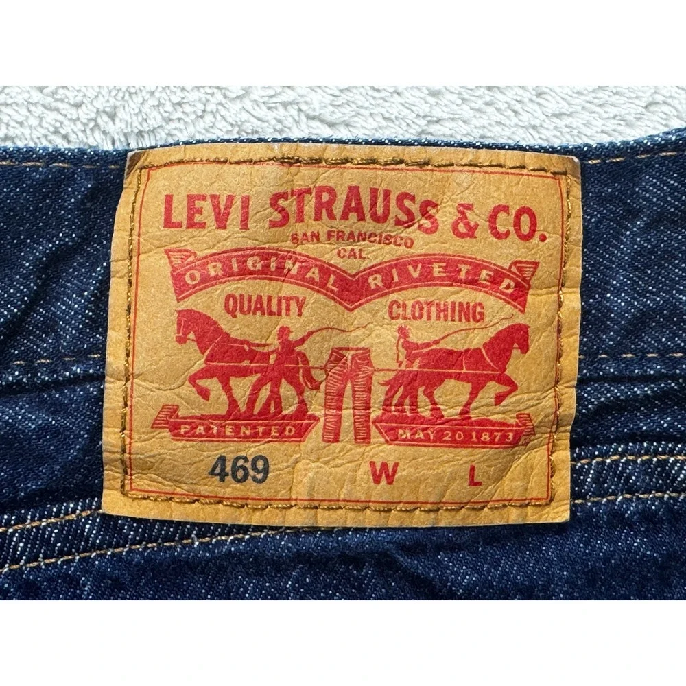Levi's Mens 469 Loose Fit Dark Wash Denim Shorts 54 Meas: 56x11